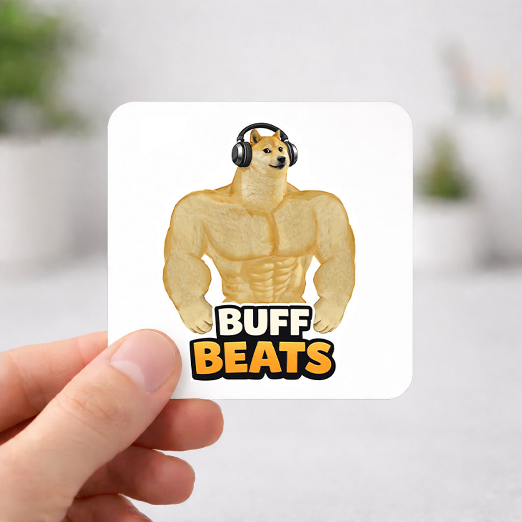 006 - "Buff Beats" Doggo Meme Vinyl Sticker