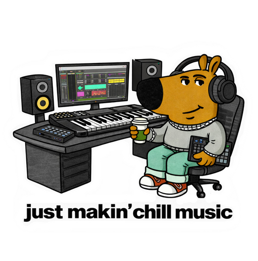 005 - "Just Makin' Chill Music" Just A Chill Guy Vinyl Sticker
